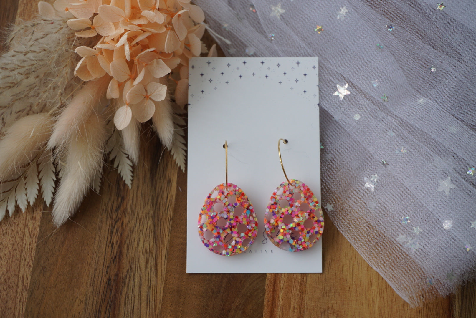 Textured Egg Hoops- Confetti